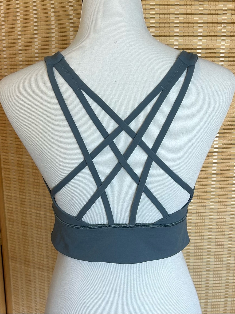 Lululemon Strappy Back Longline Sports Bra - Slate Gray/Blue